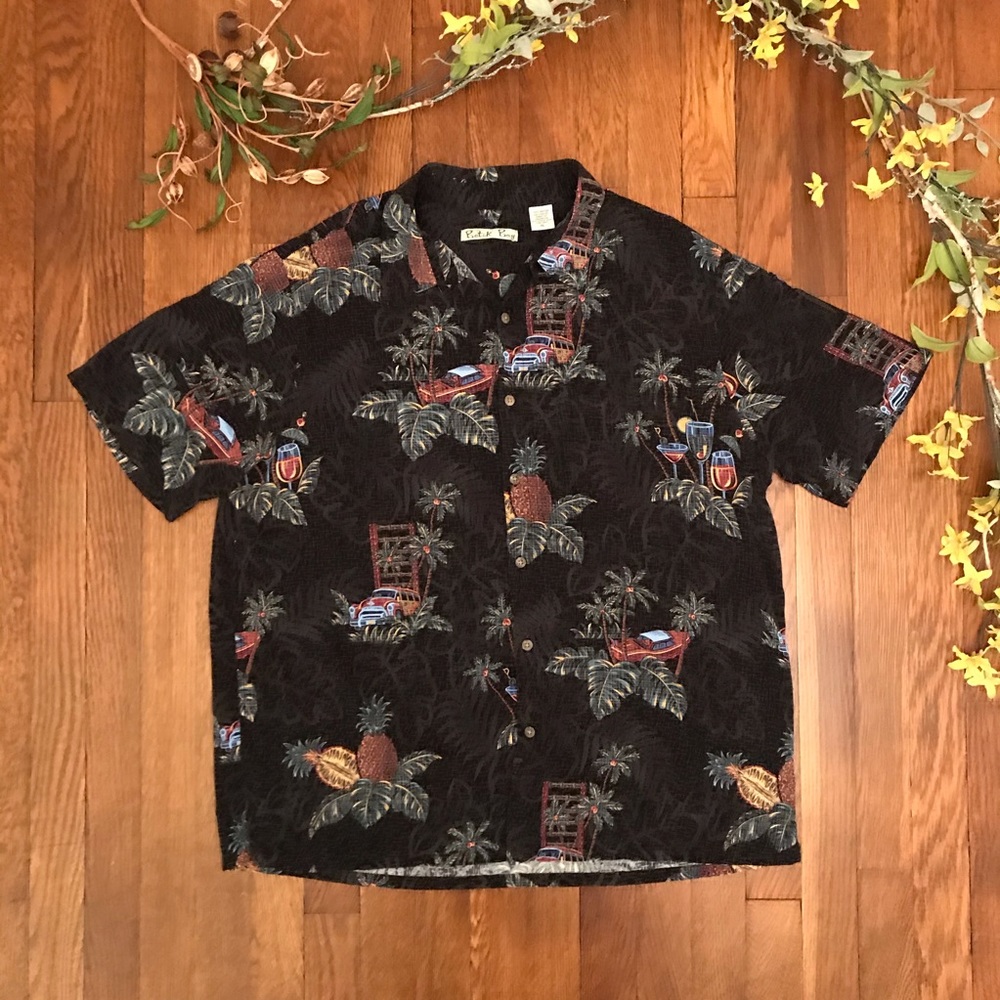 Men’s Hawaiian Shirt Boats Cars Cocktails C3227